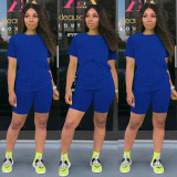 Casual Sports Short Sleeve Shorts Two Piece Sets GLF-8149 