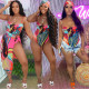 Sexy Bodysuit Swinwear With Beach Skirt 2 Piece Sets BGN-159