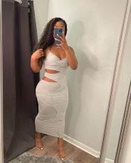 Sexy Spaghetti Strap Hollow Out Slim Maxi Dress BLX-8209