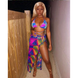 Sexy Printed Bikinis 3 Piece Sets MEM-8350