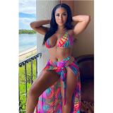 Sexy Printed Bikinis 3 Piece Sets MEM-8350