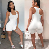 Solid Sleeveless Skinny Tank Romper NIK-240