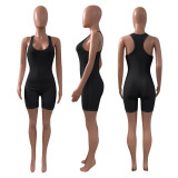 Solid Sleeveless Skinny Tank Romper NIK-240