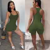 Solid Sleeveless Skinny Tank Romper NIK-240