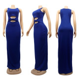 Sexy Simple Solid Color Sleeveless Long Dress SFY-151