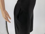 Casual Solid Short Sleeve Back Zipper Romper WSM-5249