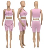 Casual Fitness Tank Top And Shorts 2 Piece Sets GLF-7023