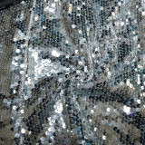 Sexy Sequin Patchwork One Shoulder Romper SH-390209