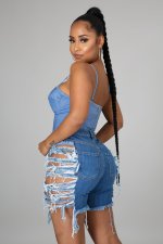 Casual Denim Ripped Hole Jeans Shorts LA-3283