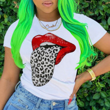 Casual Printed Short Sleeve O Neck T Shirt SFY-H100