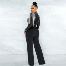 Sexy Hot Drilling Tassel Long Sleeve Jumpsuit CYA-9232-B
