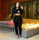 Sexy Solid Hollow Out Long Sleeve Slim 2 Piece Sets YIBF-6115