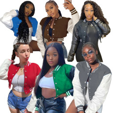 Casual Patchwork Full Sleeve Baseball Jacket IV-8259