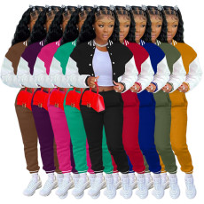 Casual Baseball Jacket And Pants 2 Piece Sets MIL-L276