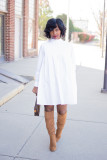 Plus Size Solid Color Loose Long Sleeve Dress NY-8844