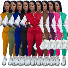 Casual Baseball Jacket And Pants 2 Piece Sets FSL-F176