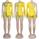 Sexy Slim Hot Rhinestone Short Three Piece Set NY-2105