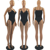 Sexy Mesh See Through Long Sleeve Jumpsuit FOSF-8112