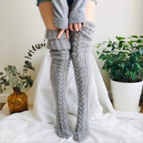 Solid Color Long Stocking XQDF-751