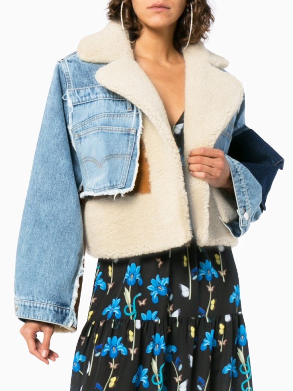 Fleece Patch Denim Jacket LMDF-10205