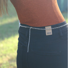 Shiny Rhinestone Letter Waist Chain BYCF-0137