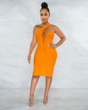 Sexy Patchwork Off Shoulder Bodycon Dress BS-1302