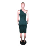 Sexy Patchwork Off Shoulder Bodycon Dress BS-1302