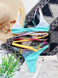 Contrast Color Bandage Bikini Two Piece Sets CASF-6124
