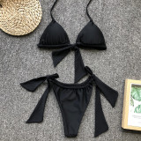 Sexy Simple Halter Neck Bikini Two Piece Set CSYZ-19126