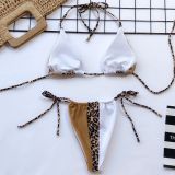 Leopard Patchwork Sexy Swimsuit Bikini 2 Piece Sets CSYZ-W19220