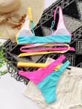Contrast Color Bandage Bikini Two Piece Sets CASF-6124