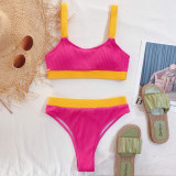 Color Block Sexy Swimsuit Tankini Two Piece Set CSYZ-B169