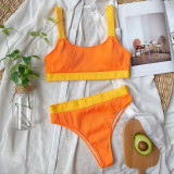 Color Block Sexy Swimsuit Tankini Two Piece Set CSYZ-B169