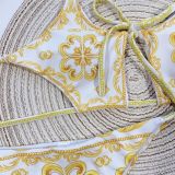 Retro Print Bikini Sexy Two Piece Sets CASF-6027