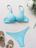 Solid Underwired Bikini 2 Piece Sets CASF-6279