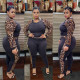 Plus Size Patchwork Long Sleeve 2 Piece Pants Set NY-2016