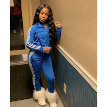 Casual Zipper Tracksuit Two Piece Pants Set GCNF-0090