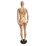 Sexy Printed Vest Top And Shorts 2 Piece Sets GCNF-0119