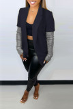 Casual Patchwork Blazer Coat MK-3079