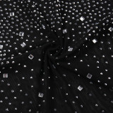 Plus Size Hot Drilling Deep V Neck Halter Night Club Dress (With Briefs) NY-2322