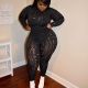 Plus Size Black Hole Long Sleeve 2 Piece Sets LSD-82014Plus