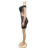 Sexy Hot Drilling Tassel Hollow Night Club Dress BY-5645