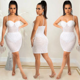 Sexy Hot Drilling Night Club Sling Dress (With Briefs)BY-5650