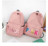 Pink Letter Backpack Sequin Laser Student Bag GBRF-92145