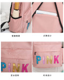 Pink Letter Backpack Sequin Laser Student Bag GBRF-92145