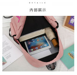 Pink Letter Backpack Sequin Laser Student Bag GBRF-92145