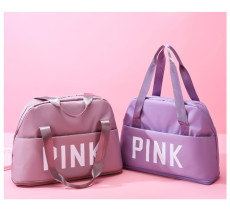 PINK Letter Print Dry and Wet Separation Extend Bag GBRF-244