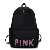 Pink Letter Backpack Sequin Laser Student Bag GBRF-92145