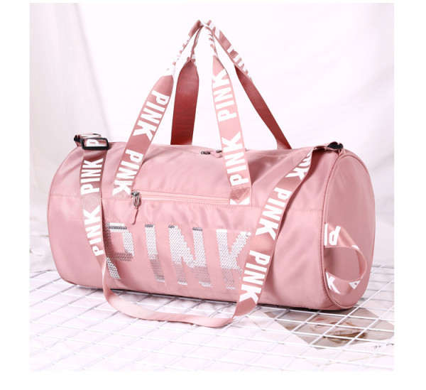 PINK Letter Sequin Travel Sports Storage Bag GBRF-92143