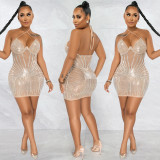 Sexy Hot Drilling Night Club Dress BY-5653